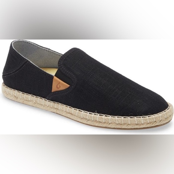 Olukai Kaula Pa'a Kapa Convertible Espadrille Black - Picture 1 of 12